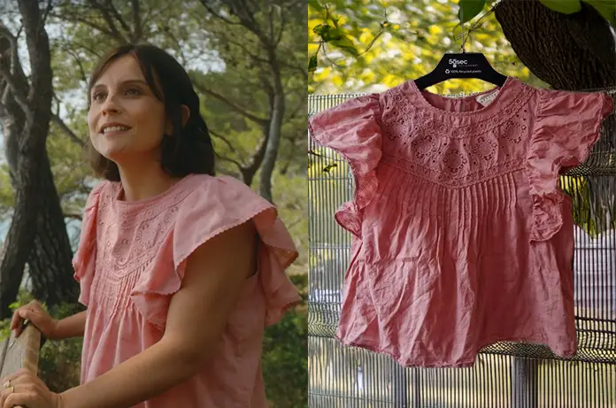 TOUT POUR LUMIÈRE blouse rose d’Iris dans l’épisode