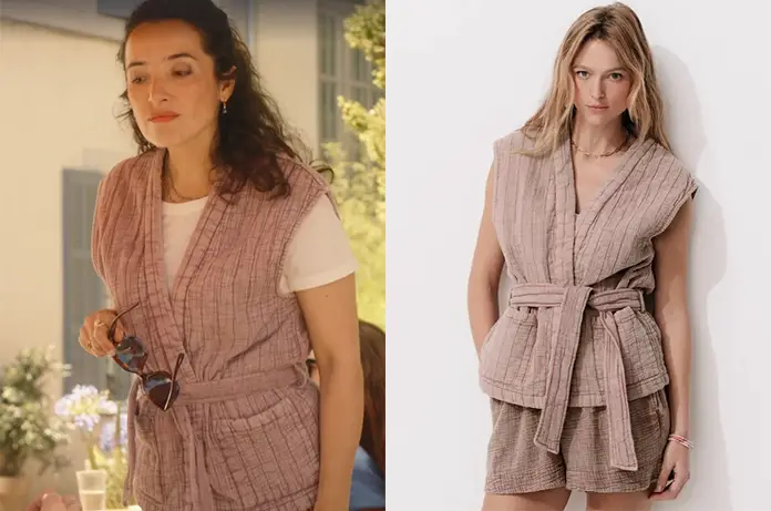 TOUT POUR LUMIÈRE veste matelassée sans manches Margaux dans l’épisode