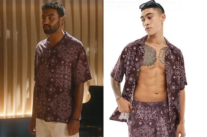 TOUT POUR LUMIÈRE chemise imprimé bandana Mohamed dans l’épisode
