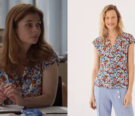 UN SI GRAND SOLEIL : la la blouse à fleurs de Sabine dans l’épisode 1769