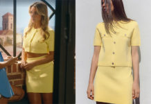 TOUT POUR LA LUMIÈRE : l’ensemble jaune de Tess dans l’épisode 76