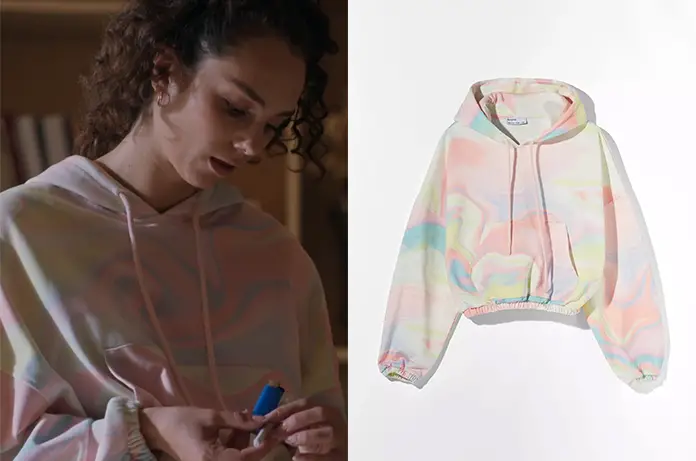 DEMAIN NOUS APPARTIENT sweat couleur pastel Violette dans l’épisode 2061