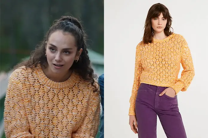 DEMAIN NOUS APPARTIENT pull orange blanc Violette dans l’épisode 2063