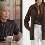 ICI TOUT COMMENCE : la chemise marron à rayures d’Andréa dans l’épisode 1306