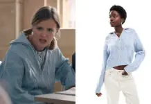 DEMAIN NOUS APPARTIENT : le pull bleu de Diane dans l’épisode 2071