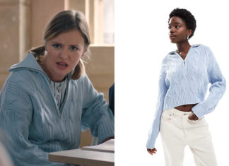 DEMAIN NOUS APPARTIENT : le pull bleu de Diane dans l’épisode 2071