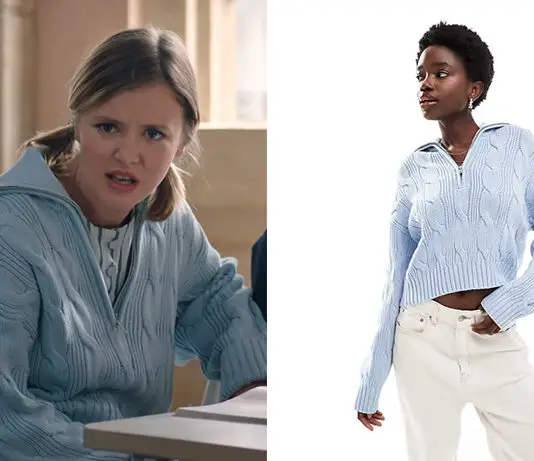 DEMAIN NOUS APPARTIENT : le pull bleu de Diane dans l’épisode 2071