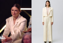 STAR ACADEMY : le tailleur ivoire de Lucie lors du prime du 29 novembre