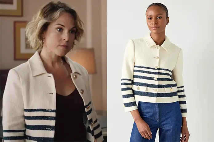 TOUT COMMENCE veste rayures Jeanne dans l’épisode 1301