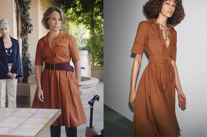 TOUT COMMENCE robe marron clair Jeanne dans l’épisode 1307