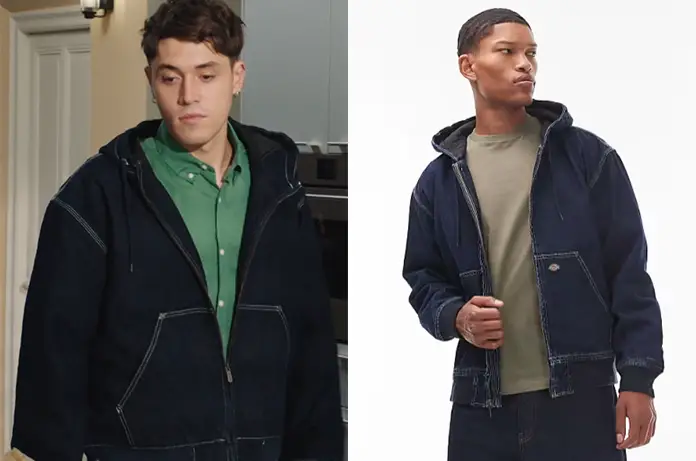 TOUT COMMENCE veste indigo Léonard dans l’épisode 1306