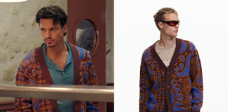 NOUVEAU JOUR : le cardigan paisley de Robbie dans l’épisode 102