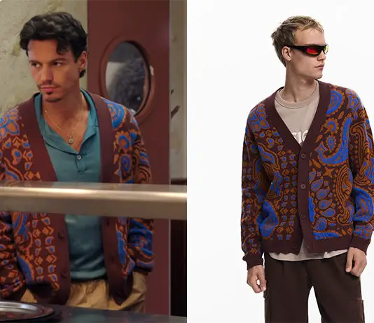 NOUVEAU JOUR : le cardigan paisley de Robbie dans l’épisode 102