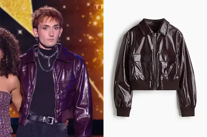 STAR ACADEMY blouson bordeaux Victor lors prime novembre