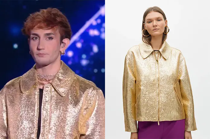 STAR ACADEMY blouson doré Victor lors prime novembre