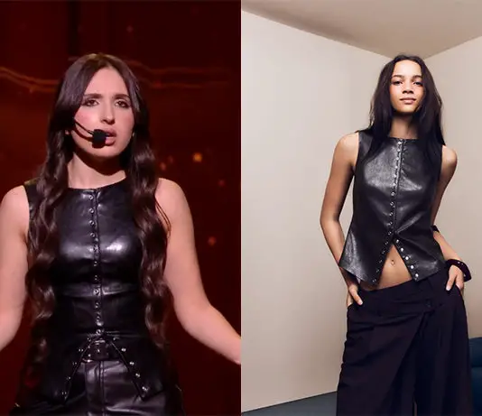 STAR ACADEMY : le top en simili cuir clouté d’Ambre sur le prime du 27 décembre