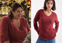 DEMAIN NOUS APPARTIENT : le pull rouge chiné d’Audrey dans l’épisode 2096