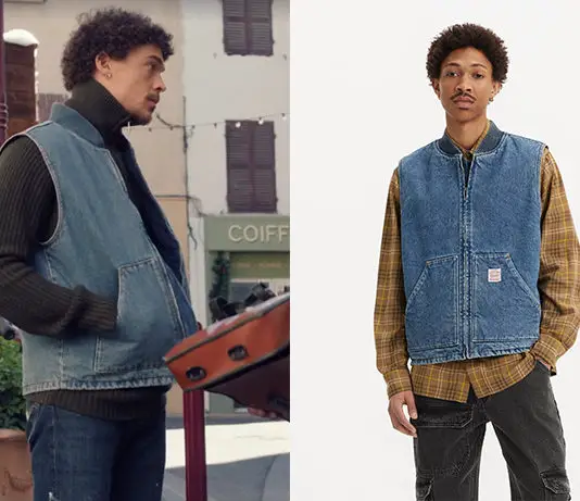 PLUS BELLE LA VIE ENCORE PLUS BELLE : la veste en jean sans manches de Baptiste dans l’épisode 481