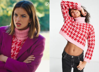 ICI TOUT COMMENCE : le pull pied-de-poule de Carla dans l’épisode 1329