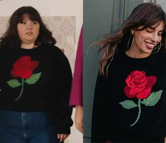 ICI TOUT COMMENCE : le pull noir avec une rose de Coline dans l’épisode 1332