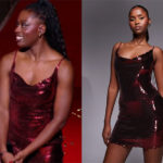 STAR ACADEMY : la robe bordeaux à sequins de Sarah sur le prime du 27 décembre