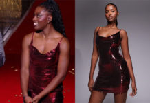 STAR ACADEMY : la robe bordeaux à sequins de Sarah sur le prime du 27 décembre