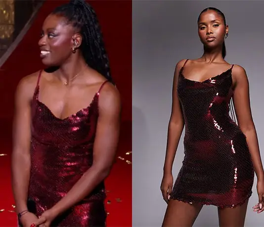 STAR ACADEMY : la robe bordeaux à sequins de Sarah sur le prime du 27 décembre