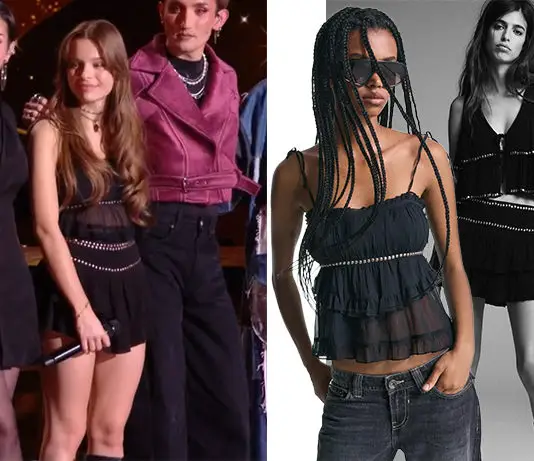 STAR ACADEMY : le look noir clouté d’Anouk sur le prime du 10 janvier