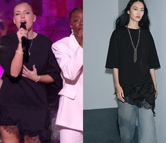 STAR ACADEMY : le t-shirt bi-matière de Léa sur le prime du 17 janvier