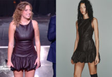 STAR ACADEMY : la robe marron avec bas bouffant de Léa sur le prime du 24 janvier