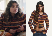 DEMAIN NOUS APPARTIENT : le petit gilet jacquard de Maud dans l’épisode 2110