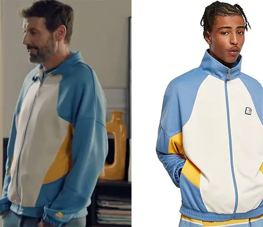 PLUS BELLE LA VIE ENCORE PLUS BELLE : la veste bleu blanc jaune de Thomas dans l’épisode 509