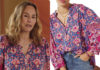 ICI TOUT COMMENCE: Rose Latour dans une blouse bohème imprimée (épisode 1453)