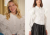 ICI TOUT COMMENCE : la blouse blanche à épaules volantées de Solenn (épisode 1468)